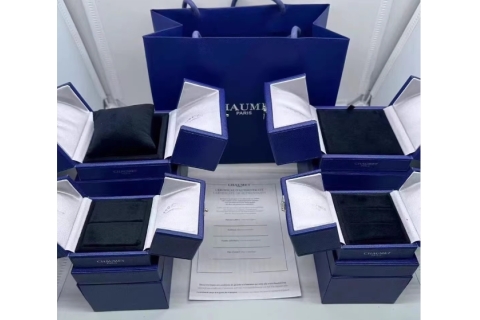 尚美项链戒指手链手镯蓝色高档包装盒，全套包装，全新未使用